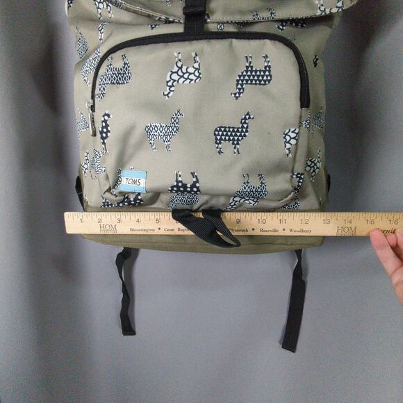 TOMS Beige and Black Animal Print Backpack - Picture 8 of 12
